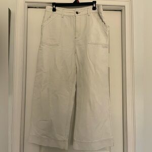Oliver Bonas wide leg cream jeans. Purchased from boutique in London. Size 10.